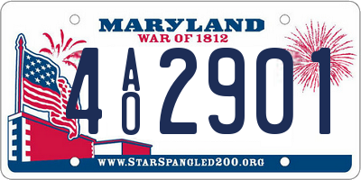 MD license plate 4AO2901