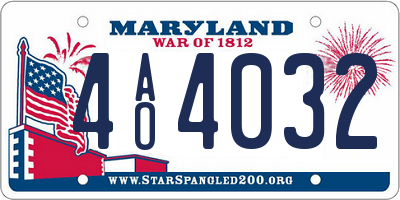 MD license plate 4AO4032