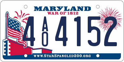 MD license plate 4AO4152