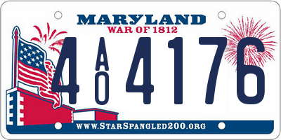 MD license plate 4AO4176