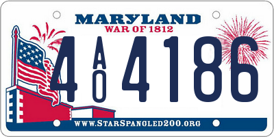 MD license plate 4AO4186