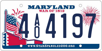 MD license plate 4AO4197