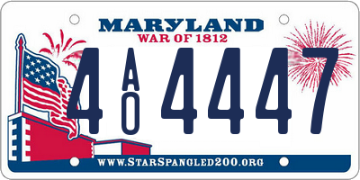 MD license plate 4AO4447