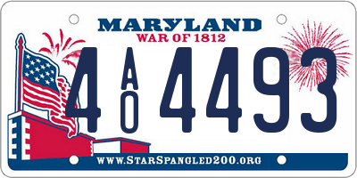 MD license plate 4AO4493