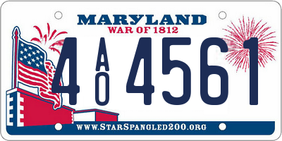 MD license plate 4AO4561