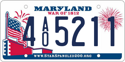 MD license plate 4AO5211