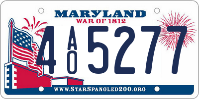 MD license plate 4AO5277