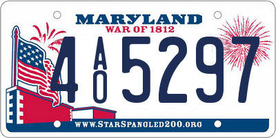 MD license plate 4AO5297