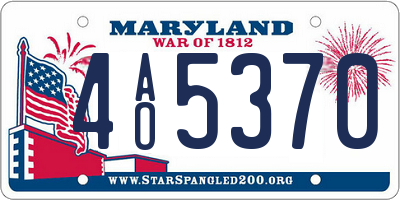 MD license plate 4AO5370