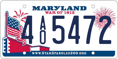 MD license plate 4AO5472