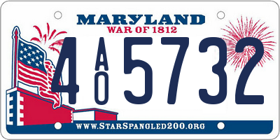 MD license plate 4AO5732