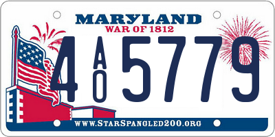 MD license plate 4AO5779