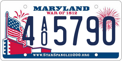 MD license plate 4AO5790