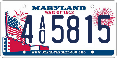 MD license plate 4AO5815