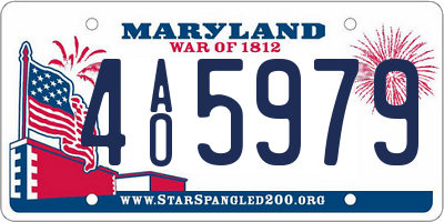 MD license plate 4AO5979