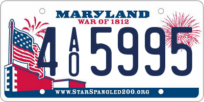 MD license plate 4AO5995