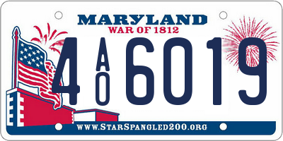 MD license plate 4AO6019