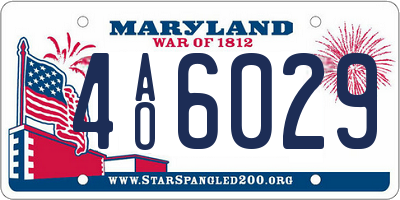MD license plate 4AO6029
