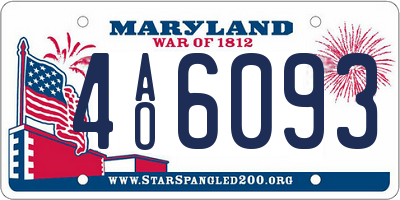 MD license plate 4AO6093