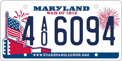 MD license plate 4AO6094