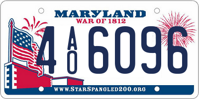 MD license plate 4AO6096