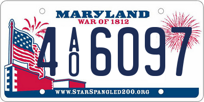 MD license plate 4AO6097