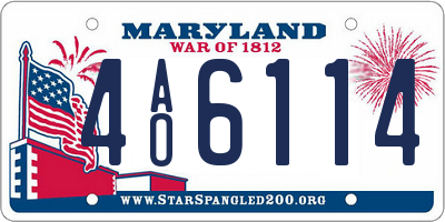 MD license plate 4AO6114