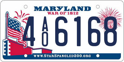 MD license plate 4AO6168