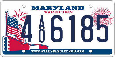 MD license plate 4AO6185