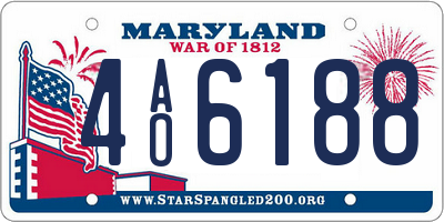 MD license plate 4AO6188