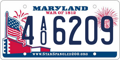 MD license plate 4AO6209