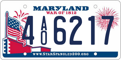 MD license plate 4AO6217