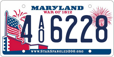 MD license plate 4AO6228