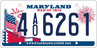 MD license plate 4AO6261