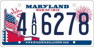 MD license plate 4AO6278