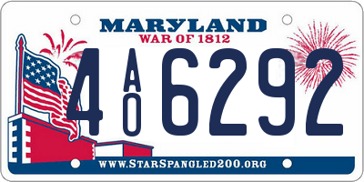 MD license plate 4AO6292