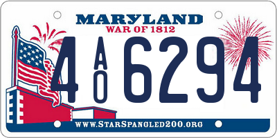 MD license plate 4AO6294