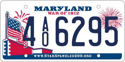 MD license plate 4AO6295