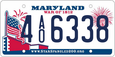 MD license plate 4AO6338
