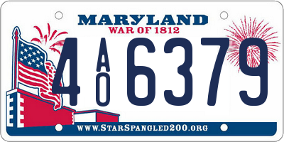 MD license plate 4AO6379