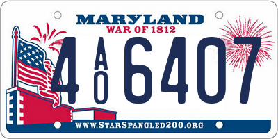 MD license plate 4AO6407