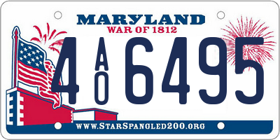 MD license plate 4AO6495