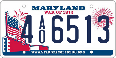 MD license plate 4AO6513
