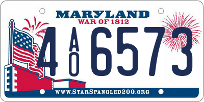 MD license plate 4AO6573