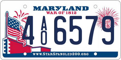 MD license plate 4AO6579