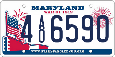 MD license plate 4AO6590