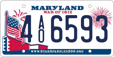 MD license plate 4AO6593