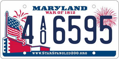MD license plate 4AO6595