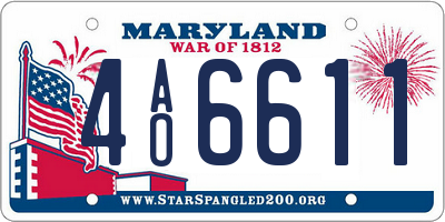 MD license plate 4AO6611