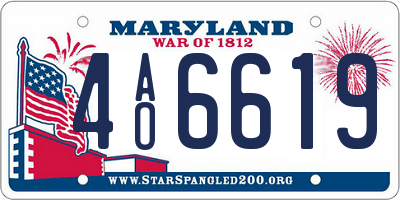 MD license plate 4AO6619
